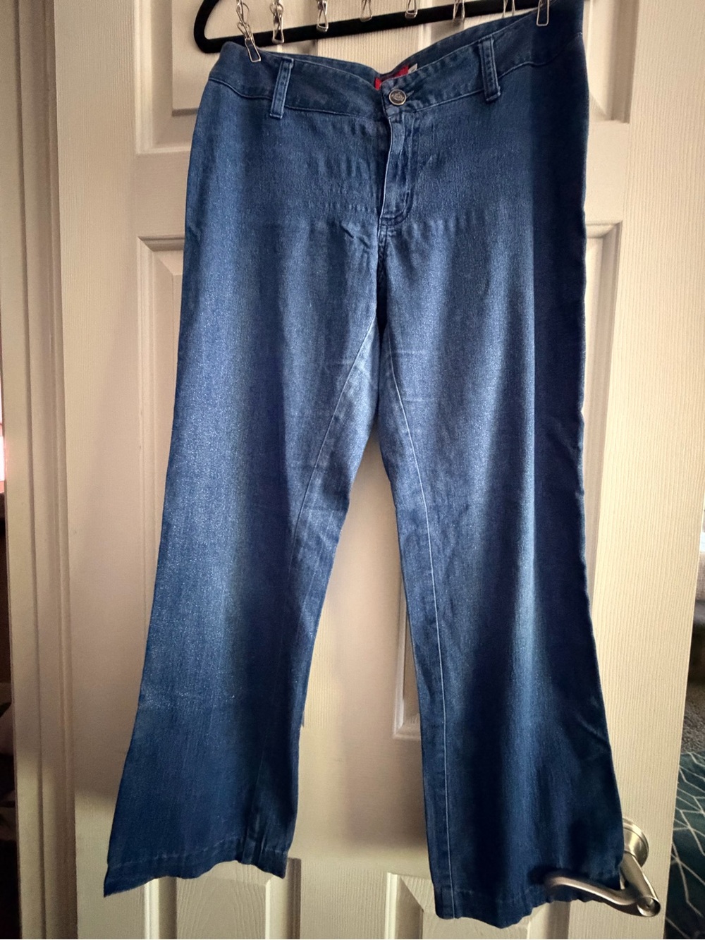 Dickies Women's Blue Wide-Leg Denim Pants